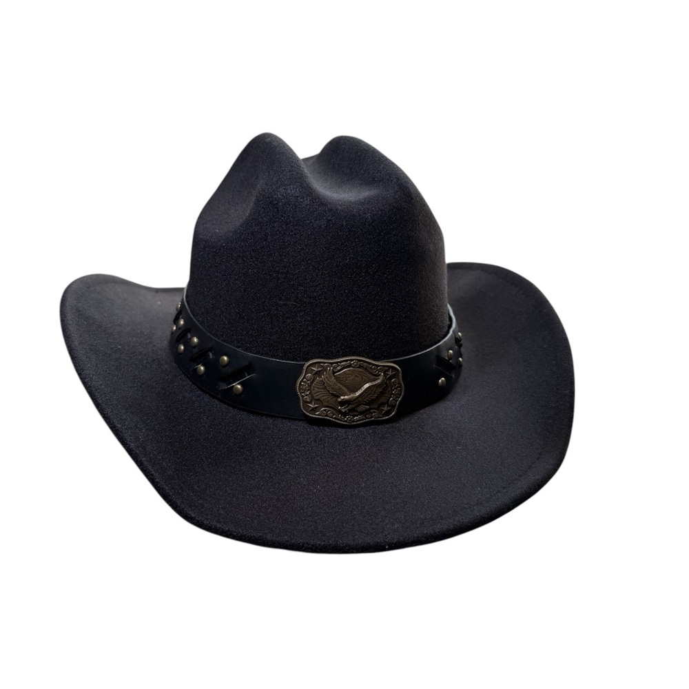 Men's Black Western Hat with Studded Band